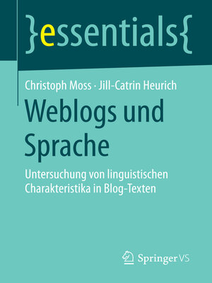 cover image of Weblogs und Sprache